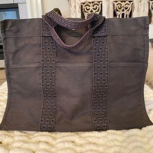 Authentic HERMÈS HERLINE CANVAS TOTE